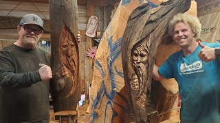 Learning Chainsaw Carving Techniques From a Pro quotRyan Cookquot [upl. by Urba]