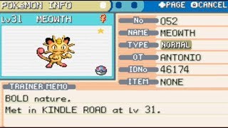 Pokemon Fire Red Shiny Meowth Evolves to Persian [upl. by Idden]