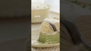 Matcha crepe cake 🍰 recipe asmr cr blueberrytheta on IG youtubeshorts breakfastbowl smallyoutuber [upl. by Ennovad]