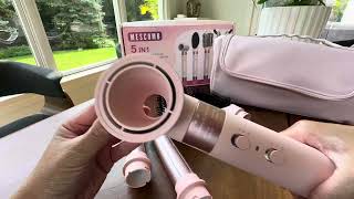 MESCOMB Hair Dryer Brush 5 in 1 Professional Hot Air Styler Review [upl. by Madea]