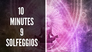 All 9 Solfeggio Frequencies at Once POWERFUL 10 Minutes Emotional Cleanse amp Cell Regeneration [upl. by Carita]