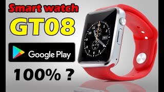 Smart watch gt08 Play Store play store on gt08 smart watch AlirazaTV [upl. by Neelrahc928]