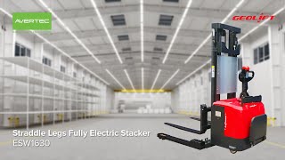 Straddle Legs Fully Electric Stacker ESW1630 [upl. by Letrice]