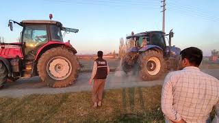 Massey Ferguson 6615 VS New Holland T 7165 traktör çekişmeleri [upl. by Tound]