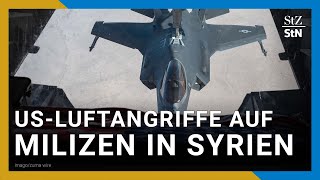 Syrien USA fliegen Luftangriffe auf Irangestützte Milizen [upl. by Anilek957]