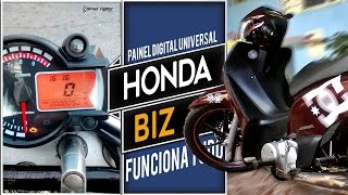 Honda Biz nervosa com painel digital universal streetfighter SF2 [upl. by Asyal]