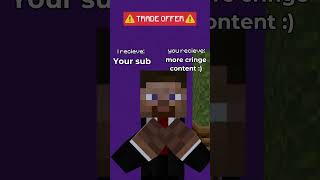 Steve Trade Offer Meme shorts minecraftshorts memes minecraftmemes [upl. by Hastie]