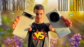 VIVO X100 ULTRA vs PIXEL 8 PRO ¿Cuál tiene MEJOR cámara📸🌞 [upl. by Ahsineg]