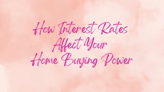 How Interest Rates Affect Your Home Buying Power  Leslie Martin of River Oaks Realty [upl. by Adnilam]