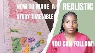 How to make a REALISTIC study timetable YOU CAN FOLLOW [upl. by Zwick503]