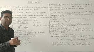 Ionic Solids Ionic Bond Factors Affecting the formation of Ionic Bond BSc 1st year [upl. by Odnomor]