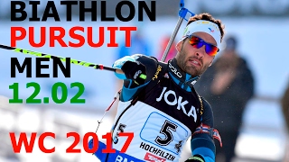 BIATHLON MEN PURSUIT 12022017 World Championships Hochfilzen Austria [upl. by Lipkin794]