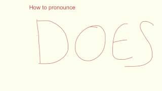 How to pronounce does [upl. by Kempe]