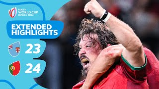 Historic Portugal cause HUGE upset  Fiji v Portugal  Rugby World Cup 2023 Extended Highlights [upl. by Aivatnohs]