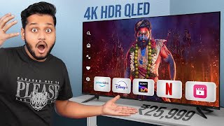 I Bought Best 55inch Android TV Under 25000 Rupees Only  30W Speaker QLED HDR Display [upl. by Shirley]