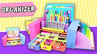 DESKTOP ORGANIZER from Cardboard  Back to school  aPasos Crafts DIY [upl. by Neumark218]