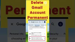 how to delete Gmail account permanently  remove Google Account permanently deletegmailid [upl. by Ileek551]