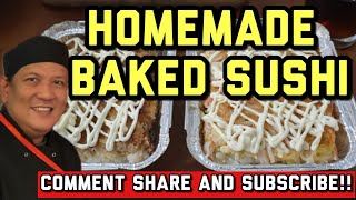 How to make Simple and Easy way to make Baked Sushi [upl. by Dotson]