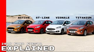 2018 Ford Fiesta Active Vignale STLine Titanium Explained [upl. by Azzil38]