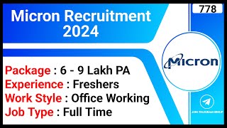 Micron Recruitment 2024  Full Time Job  Test Engineer Job  Electrical Engineering 2024 [upl. by Duane]