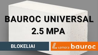 BAUROC UNIVERSAL 25 MPA dujų silikato akyto betono blokai [upl. by Primaveria266]