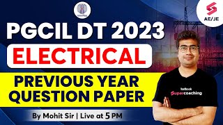 PGCIL Previous Year Question Paper for Electrical Lec1  PGCIL Recruitment 2023  By Mohit Sir [upl. by Htiduj]