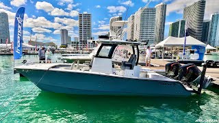 Baddest Hybrid Boat Ever NEW 28’ Freeman at Miami International Boat Show Plus our X3 on display [upl. by Emmalynne]