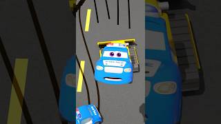 Police Car Teaches Order🚔🏎  3D Cartoon for Children😍 carcartoon cartoon motorville cars [upl. by Aissirac344]