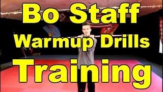 Bo Staff Training  Warm up Drills For Bo Staff Competition Techniques Tricks [upl. by Fruin837]