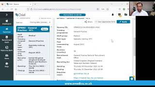 How to Apply for Specialty Training Oriel  ST1 CT1 ST3 NHS Training Applications [upl. by Bonnice]