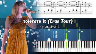 Taylor Swift  tolerate it Live at the Eras Tour  Accurate Piano Tutorial with Sheet Music [upl. by Bryant]