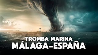 Impresionante Tromba Marina aparece en Málaga España [upl. by Tibbetts]