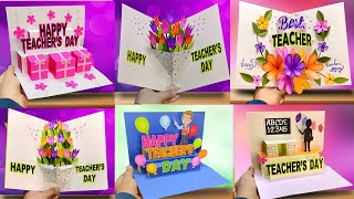 DIY 6 Teachers Day greeting card Handmade Teachers day popup card making idea [upl. by Marcella]