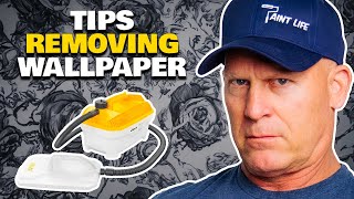 Removing Wallpaper Using A Steamer Wallpaper Removal Hacks DIY home improvement wallpapers [upl. by Damara681]