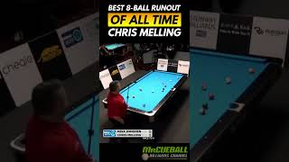 MOST INCREDIBLE 8BALL RUNOUT EVER  CHRIS MELLING 8ballpool pool billiards skills [upl. by Nylareg55]