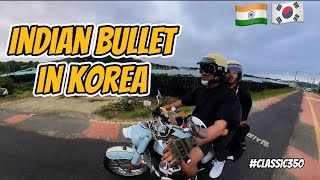 Indians masti in south korea 🇰🇷 with Royal Enfield bullet [upl. by Anerul534]