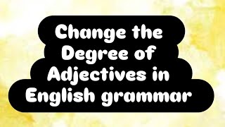 degrees of comparison in english grammar  positive comparative superlative words englishgrammar [upl. by Zarah]