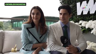 SIDKIARA INTERVIEW  Sidharth Malhotra and Kiara Advani at Wimbledon 2024 [upl. by Chilt]