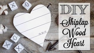 DIY Farmhouse Shiplap Wood Heart [upl. by Nanam]