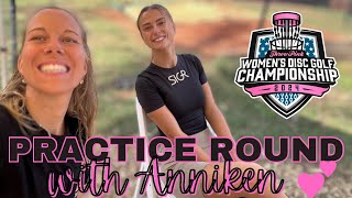 Throw Pink Practice Round with Anniken ❤️ [upl. by Nedap]