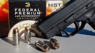 45 ACP SHORT BARREL TEST 230 gr P Federal HST [upl. by Sellig]