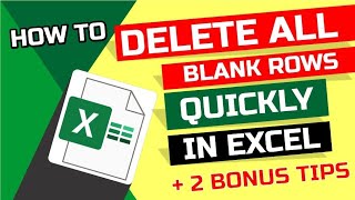 How To Delete All Blank Rows in Excel Quickly excel exceltutorialforbeginners deleteblankrows [upl. by Durward699]