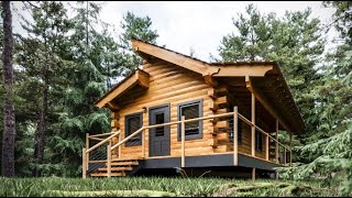 Log Cabin Building TIMELAPSE Built by ONE MAN and Grandson [upl. by Jadwiga900]