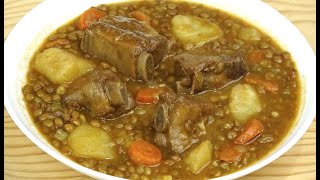 LENTEJAS CON COSTILLA DE CERDO Guiso Tradicional Fácil y Rico😋LENTILS WITH PORK RIBS [upl. by Eelarual157]