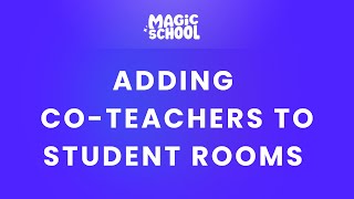 Adding a Co Teacher to a Magic School Student Room [upl. by Ylahtan]