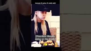 Friends with different spice tolerance mamamoo moonbyul hwasa [upl. by Nomled]