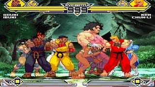 Street Fighter III Party 4v4 Patch MUGEN 10 Battle [upl. by Adaj]