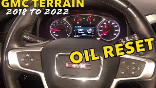 How to reset oil life on GMC Terrain 2018 2019 2020 2021 2022 [upl. by Bahner]