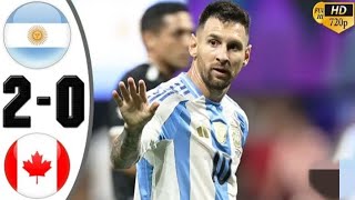 Argentina Vs Canada 20 Highlights amp All Goals  Copa America 2024 HD [upl. by Ahsas116]