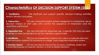 Components and Characteristics of Decision support systems  Dss in hindi [upl. by Vincenty]